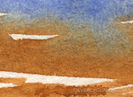 Detail screenshot of "Twister in the Horizon" watercolor painting