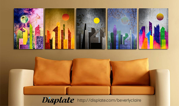 Geometric Cityscapes by Beverly Claire Fine Art on Displate