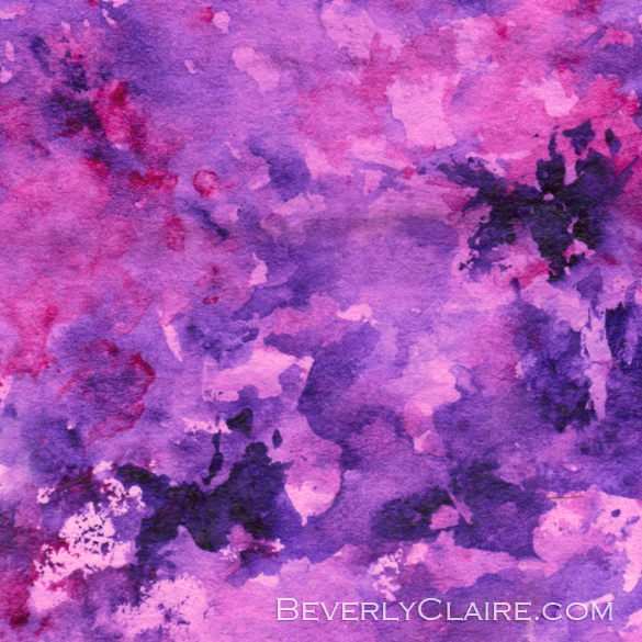 Detail screenshot of "Blue Violet Winter Roses Acrylic Painting" acrylic painting