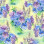 Watercolor Hand-Painted Purple Blue Daisies