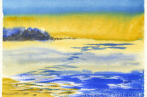 Crack of Dawn Watercolor Painting
