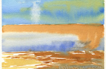 Twister in the Horizon Watercolor Painting